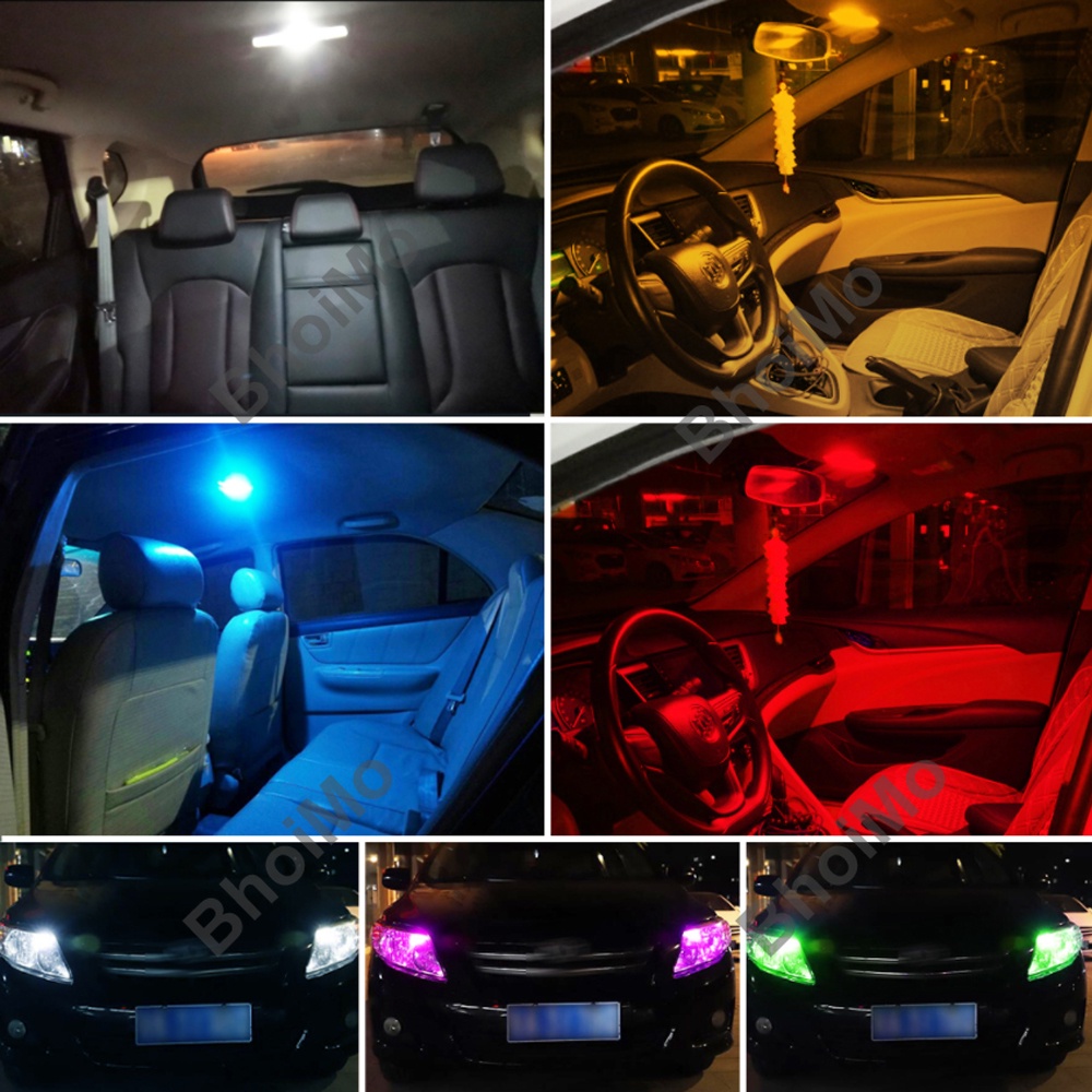 Đèn LED T10 194 168 W5W 5730 DC12v ánh sáng trắng/xanh dương/đỏ/xanh lá/đỏ sáng tạo cho xe hơi