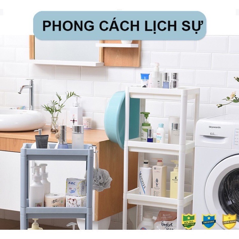 Kệ nhựa, nhà tắm đa năng chia 4 tầng Inochi Nhà Bếp Kệ Gia vị, đựng mỹ phẩm thông minh KET4T