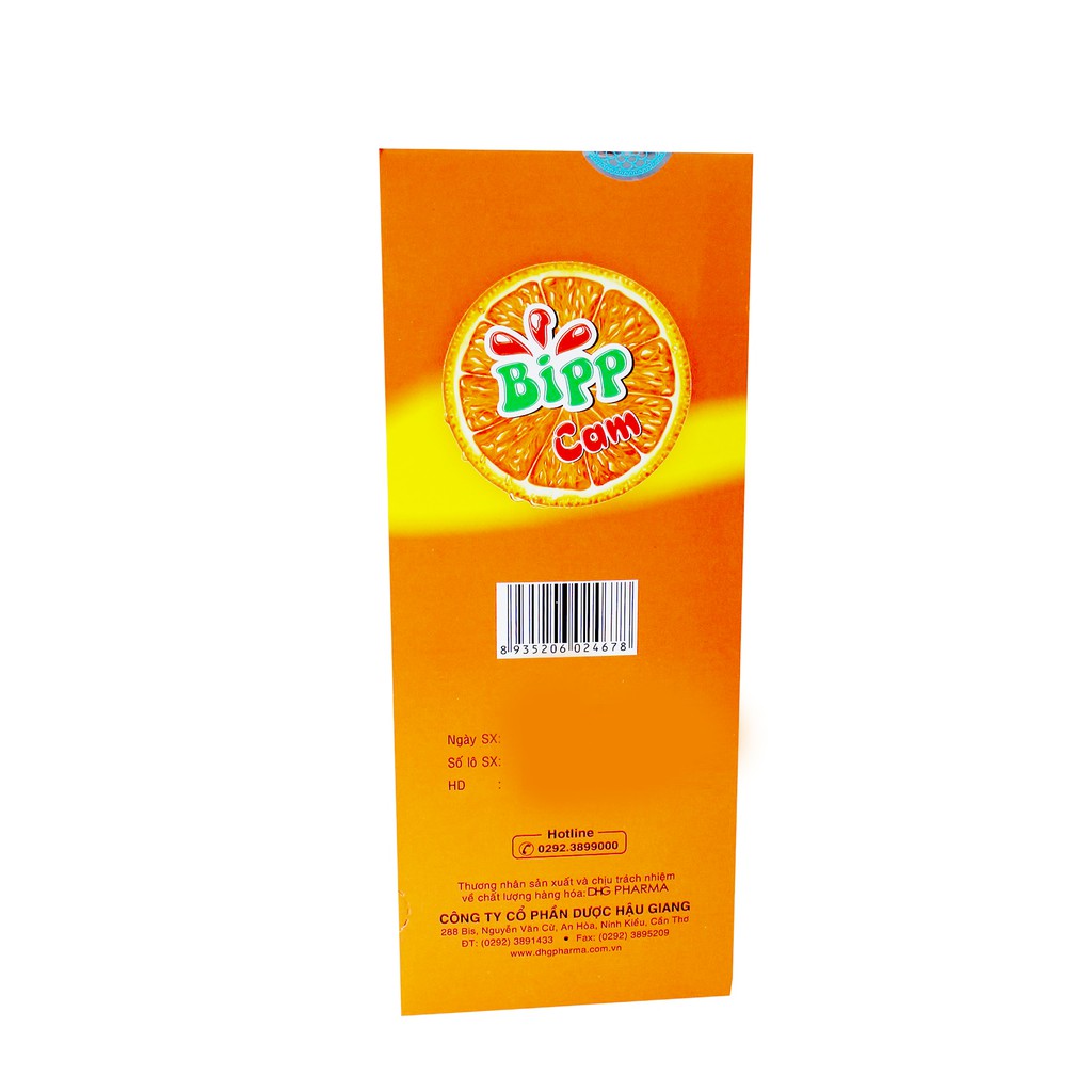 Viên Ngậm Bipp Cam - DHG Pharma - Hộp 35 Gói - Tăng Sức Đề Kháng | Thế Giới Skin Care