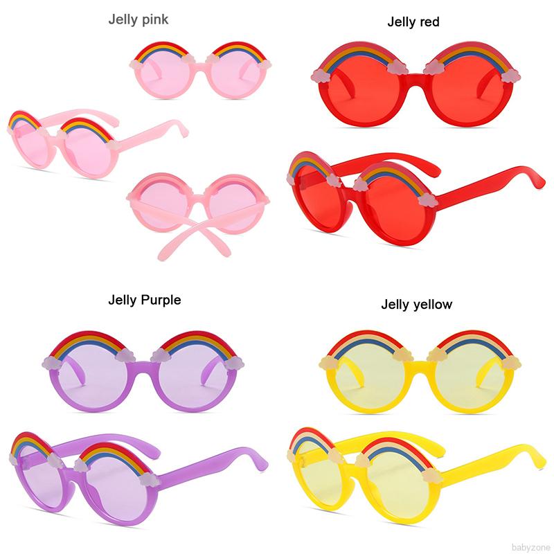 Kính Mát Gọng Tròn Hạo Tiết Cầu Vồng Dễ Thương Cho Bé