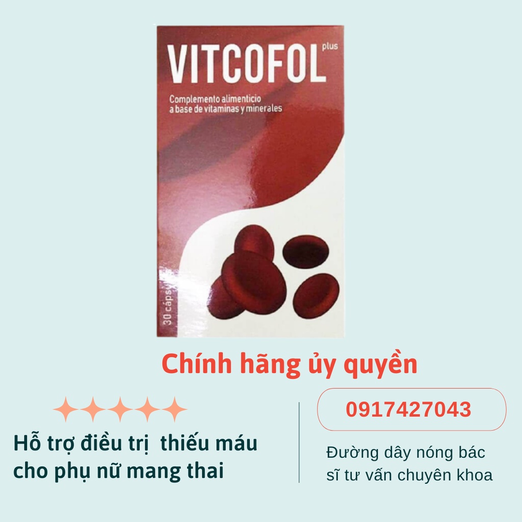 Viên nang hỗ trợ cải thiện thiếu máu VITCOFOL PLUS dành cho phụ nữ mang thai - S1