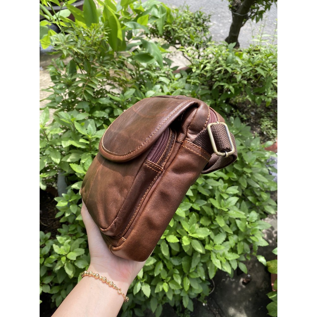 TÚI DA ĐEO CHÉO DA BÒ ĐỰNG IPADMINI DB138