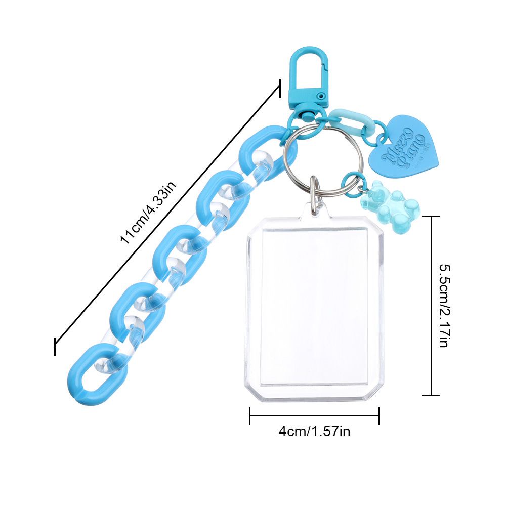 Vỏ bọc bảo vệ thẻ ID/ thẻ tên kèm móc khóa bằng acrylic màu kẹo MIHAN1