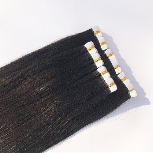 Phần tóc giả làm dày với tóc thật màu đen theo phong cách Brazil - Hàng nhập khẩu