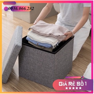 Ghế Kiêm Hộp Đựng Đồ Đủ Kích Thước - Đôn ghế kiêm hộp vải đựng đồ