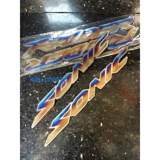 Tem Tên Xe Sonic Titan Có Sẵn Keo Giá 1 Cặp 2 Chữ