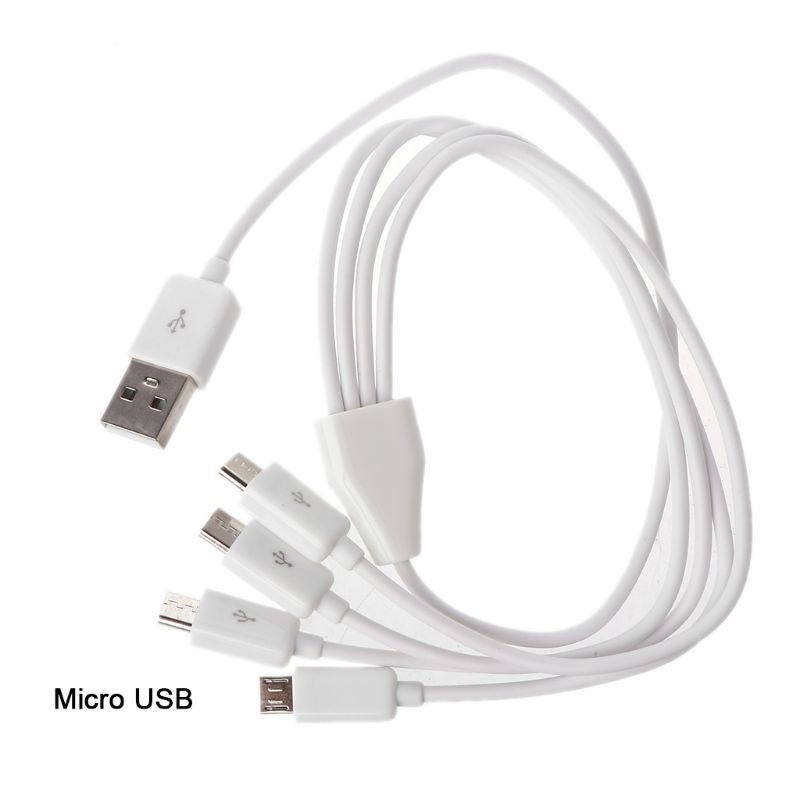 Cáp sạc đầu cắm USB 2.0 Type A ra 4 đầu Micro USB cho Samsung Xiaomi