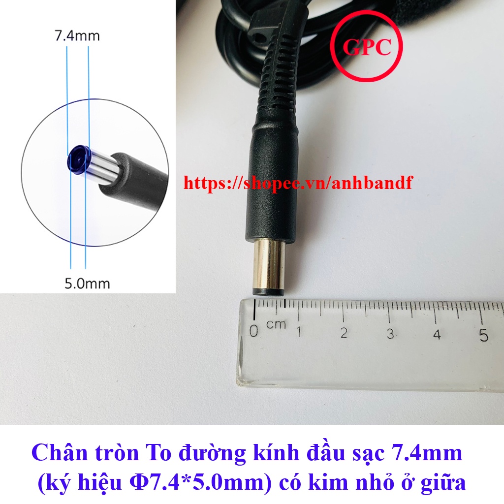 Sạc Laptop HP 4530s 4540s 4530 4540 OUTPUT 19V - 4.74A (90W) Chân Kim To kích thước 7.4mm x 5.0mm New