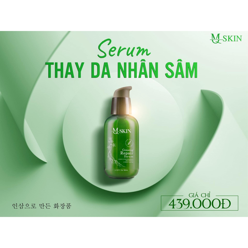 Seurm tái tạo thay da nhân sâm MQ Skin Sâm 1 cho da NÁM, MỤN, RỔ, SẸO, lỗ chân lông to phục hồi da hư tổn