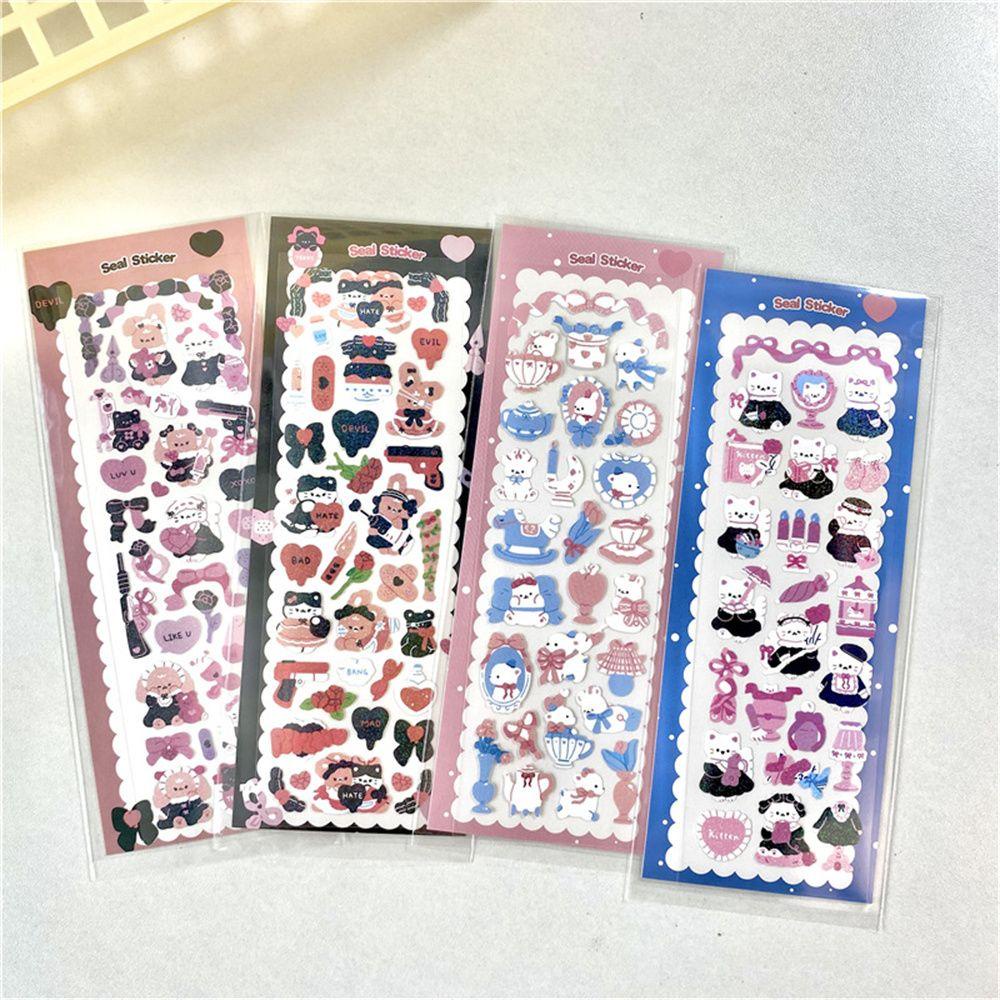 Bộ Sticker Dán Trang Trí Album Hình Động Vật Dễ Thương