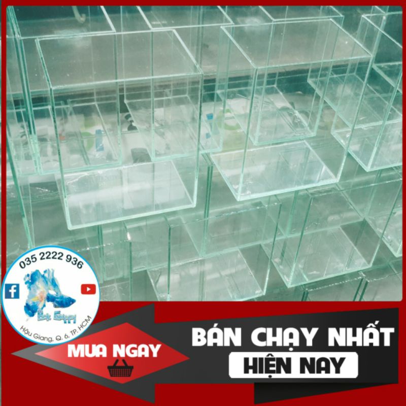 Keo Kính Nuôi Betta 10*15*18 | Bể Show Cá Betta Guppy - Hồ Nuôi Betta Guppy