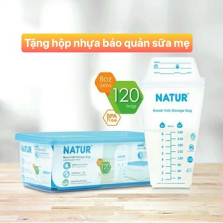 Hộp 120 túi trữ sữa Natur (tặng hộp nhựa bảo quản)