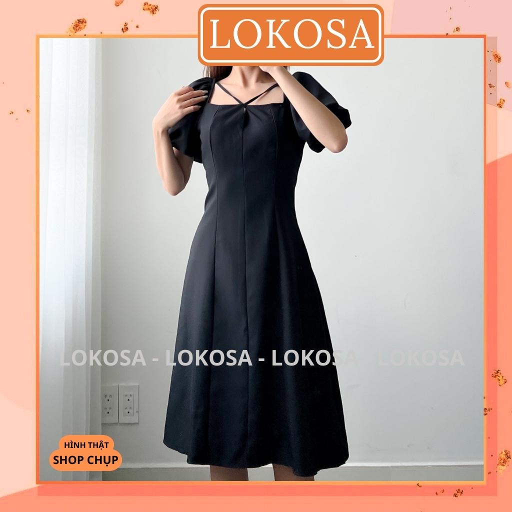 Váy Trắng Dự Tiệc Nữ Sang Trọng LOKOSA Đầm Xòe Công Chúa Dáng Dài Thiết Kế Cao Cấp Công Sở VD097