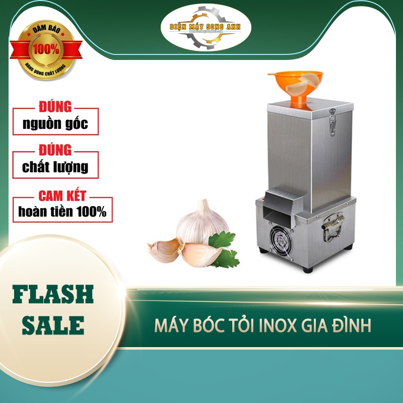 MÁY BÓC VỎ TỎI GIA ĐÌNH 50KG/H INOX 304