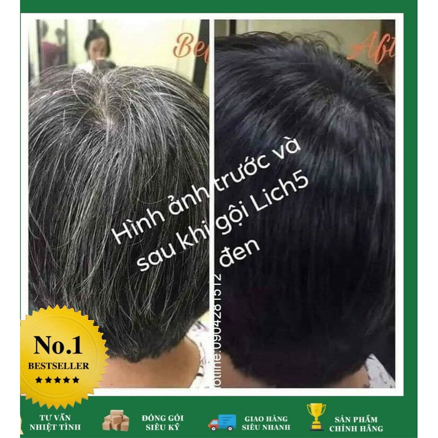 Dầu Gội Nhuộm Tóc Thảo Dược Lich5 Hộp 10 gói