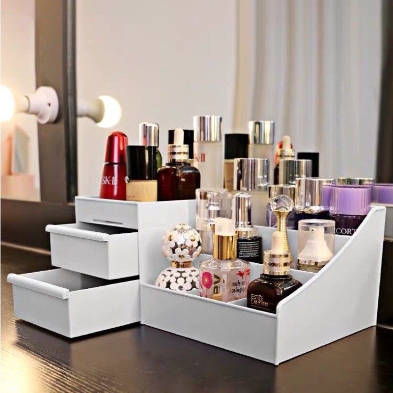 Kệ Đựng Mỹ Phẩm 3 Tầng 2 Ngăn Kéo Hàng Loại 1