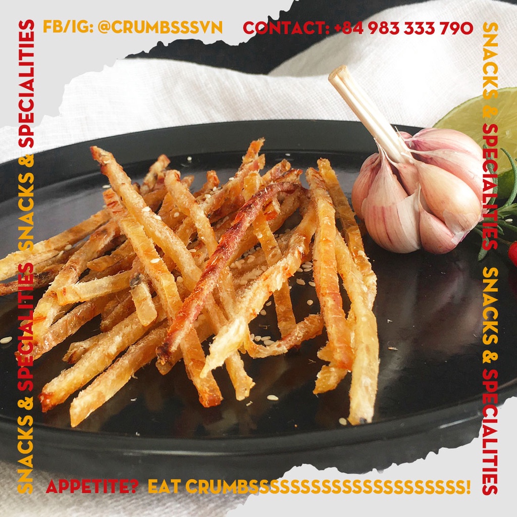 [CRUMBS] KHÔ CÁ THIỀU PHÚ QUỐC CẮT SỢI TẨM VỊ TÚI 100G | Ăn vặt ngon rẻ siêu xịn xò!!! | BigBuy360 - bigbuy360.vn