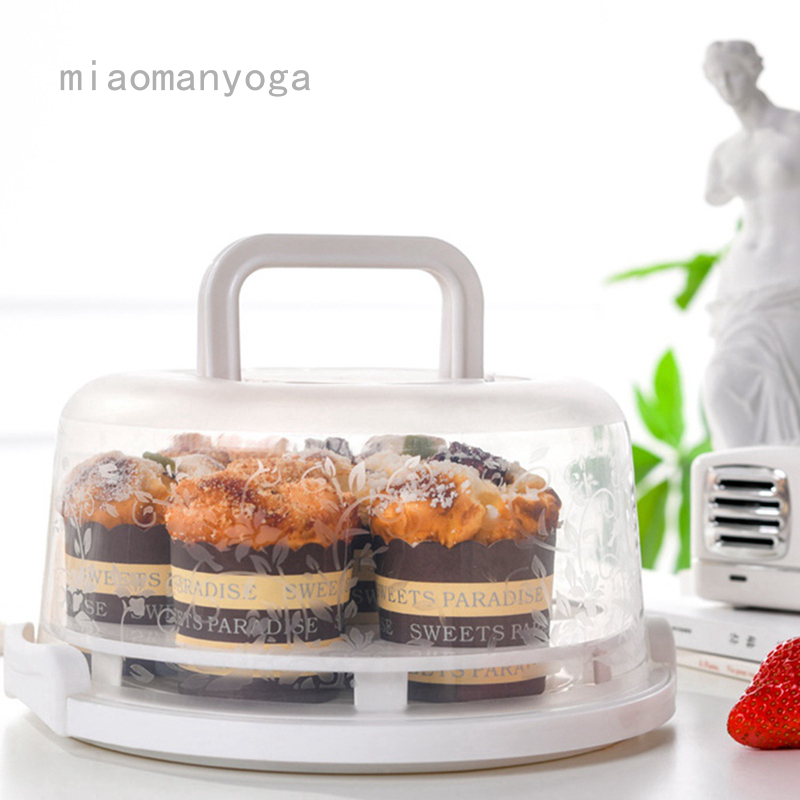 Hộp đựng bảo quản 7 chiếc bánh cupcake trong tủ lạnh có thể tháo rời ra được tiện lợi