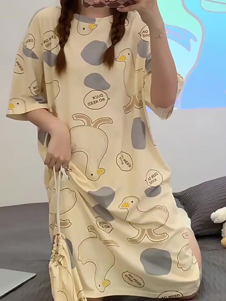 Váy ngủ Thun sữa Hoạt Hình Dễ Thương | BigBuy360 - bigbuy360.vn