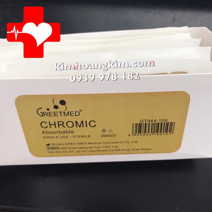 Chỉ phẫu thuật Chromic Catgut 3/0 Greetmed