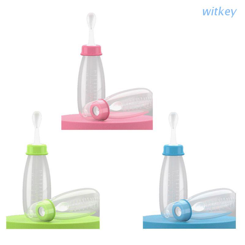 Bình Bóp Có Muỗng Cho Bé Ăn Bằng Silicone