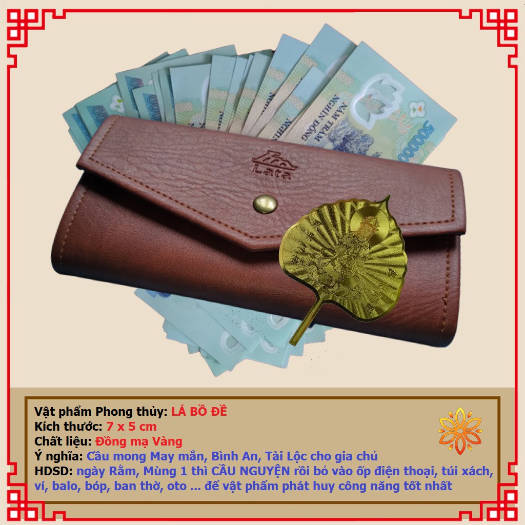 Lá Bồ Đề Quan Âm Bồ Tát vàng Cầu May Mắn, Bình An, Tài Lộc cho gia chủ - PHONG THỦY LIÊN HOA | BigBuy360 - bigbuy360.vn