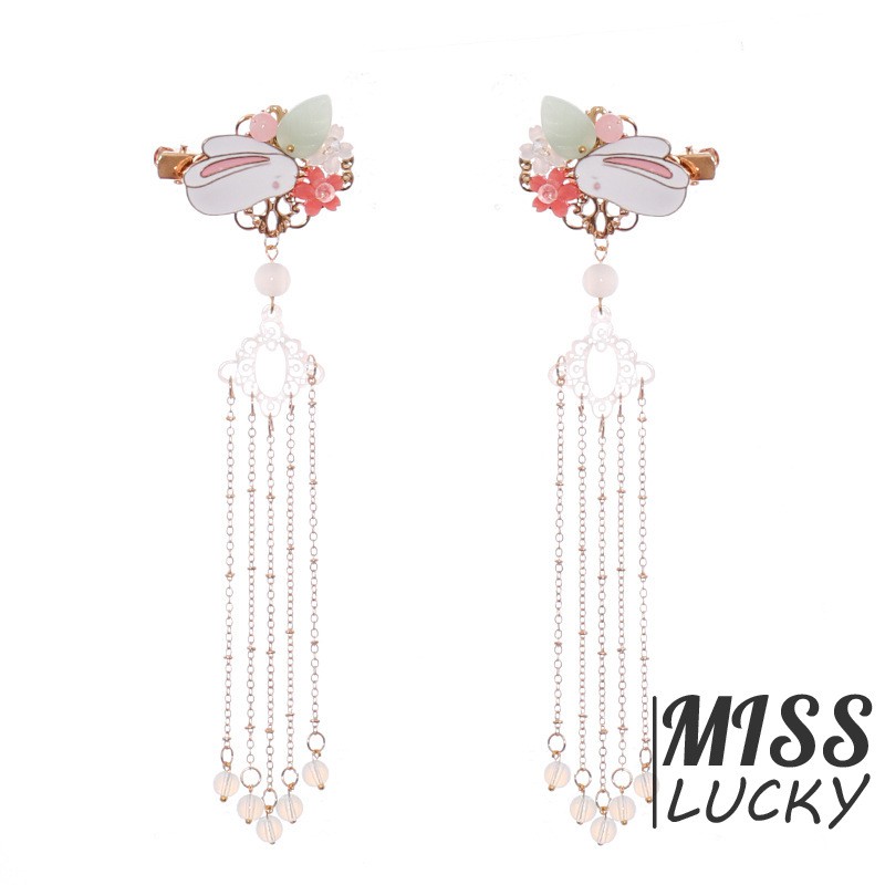 Kẹp tóc tua dua phong cách retro thời trang cho bé gái