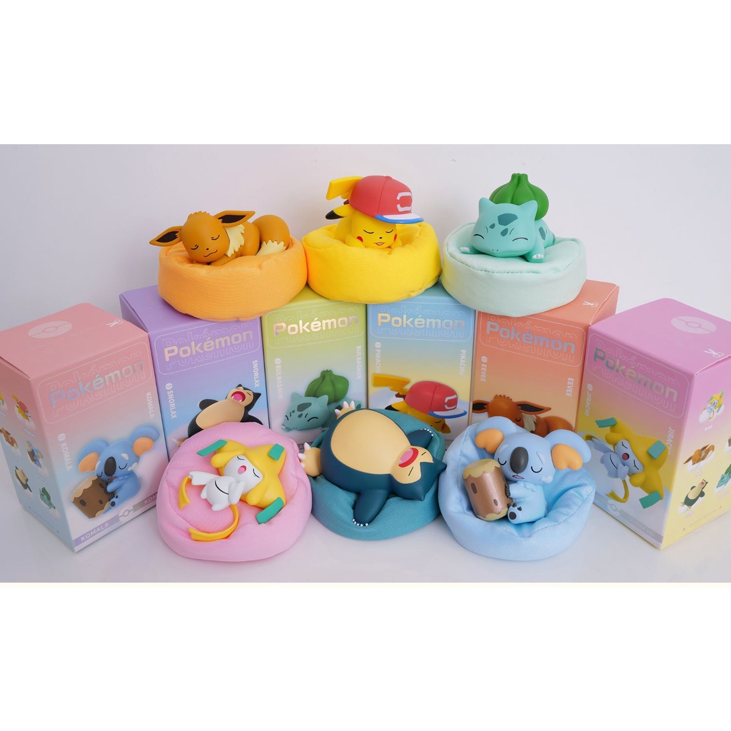 Mô hình Pokemon đang ngủ xịn sò - hàng nội địa Trung cao cấp - Pikachu / Eevee / Bulbasaur / Snolax / Jiraichi / Komala