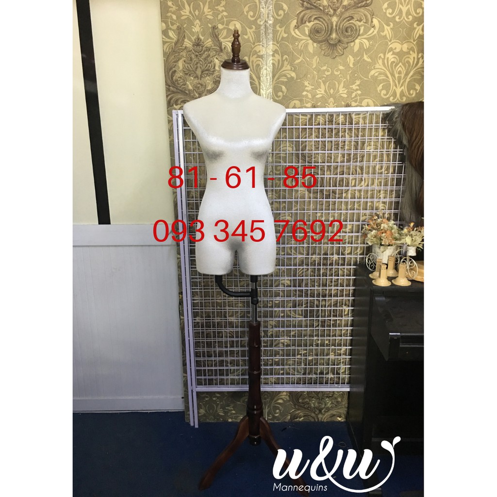 combo 2 Manocanh nhung nữ chân gỗ size S