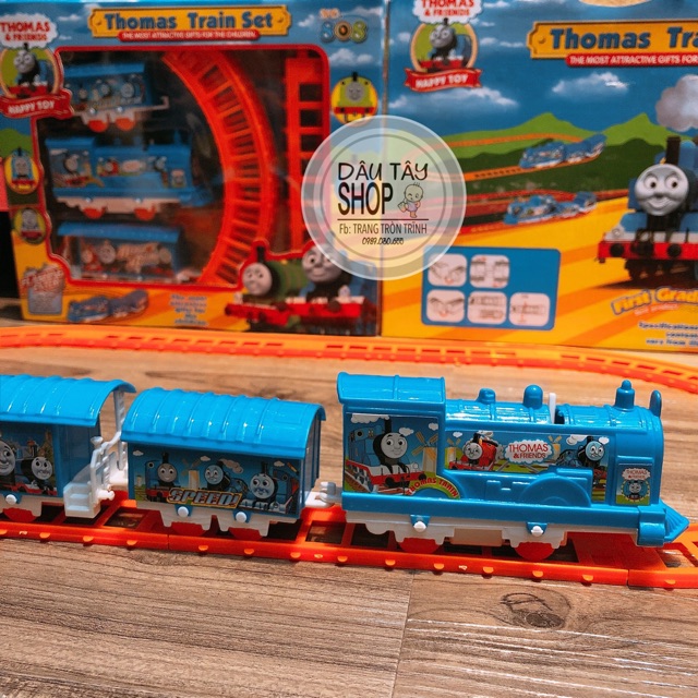 Đường ray tàu hoả Thomas and friend 3 toa hàng loại đẹp cho bé ( ảnh &clip thật )