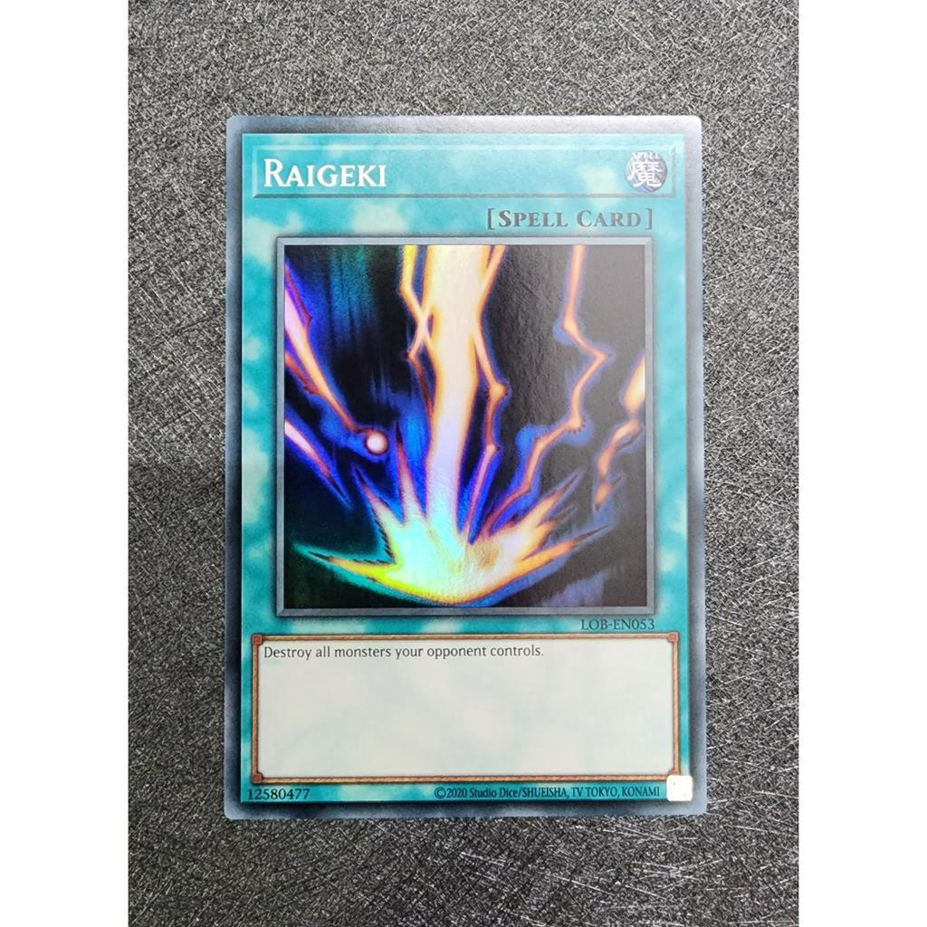 Thẻ Bài YuGiOh Raigeki LOB-EN053 25th Unlimited Super Rare