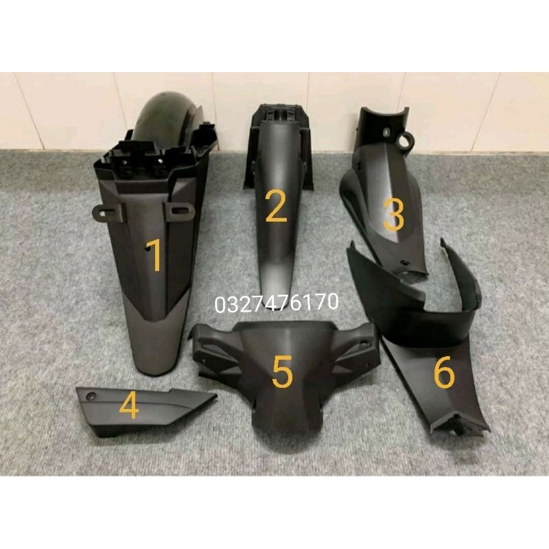 Bộ 6 nhựa đen, nhám xe Sirius zin yamaha chính hãng