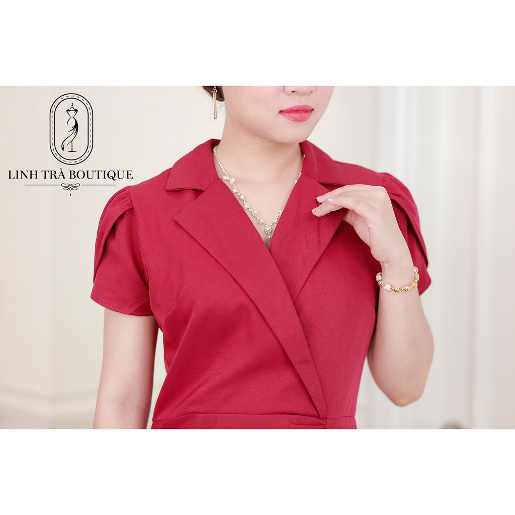 Đầm trung niên cao cấp [LINH TRÀ] đầm suông có nhúng bụng chất vải cotton lạnh cao cấp - mã TM 98 | BigBuy360 - bigbuy360.vn