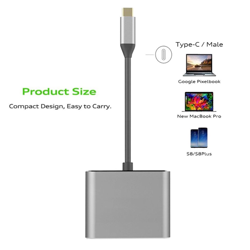 [New promo]Usb 3.1 Type C To Usb-C 4K HDMI-Compatible Usb 3.0 Hub Adapter High Definition