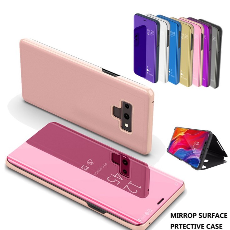 Bao da tráng gương nắp gập thời trang cho điện thoại Oppo A31 2020/A8 A9/A5 2020 A37/A37F F5 Reno5 A1K/Realme C2 F7 A3S A5 A12E