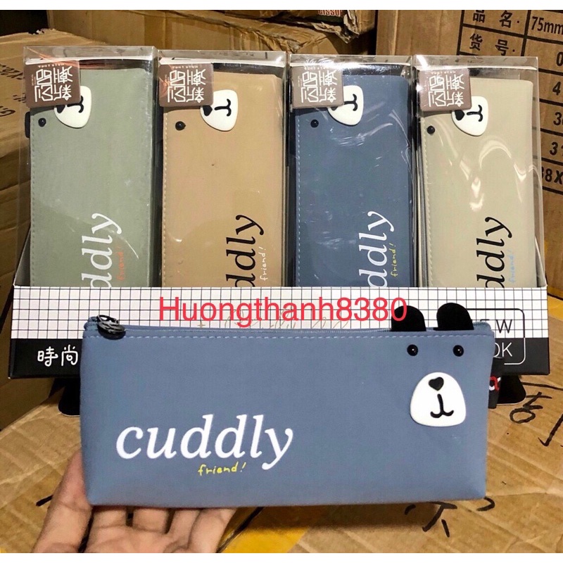 Ví Vải Đựng Bút -Ví Vải Chữ Cuddly- Có 1 Ngăn