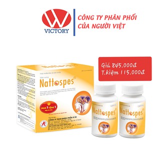 Nattospes (Hộp 180 Viên) Tặng Kèm Hộp 30 Viên - Viên Uống Hỗ Trợ GiảmTai Biến Mạch Máu Não - Victory Pharmacy