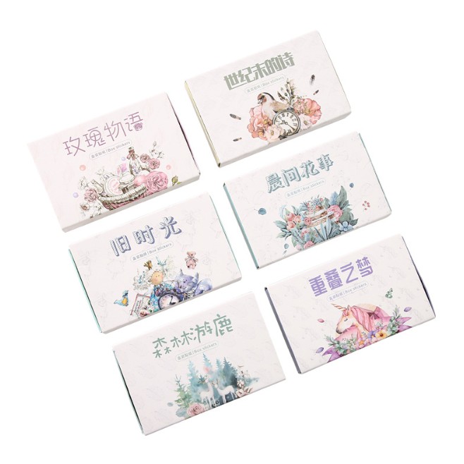 Sticker hộp trang trí Scrapbook, sổ tay, vở (Bộ 40 sticker)_ Chủ đề Kỷ Niệm_KNCR001