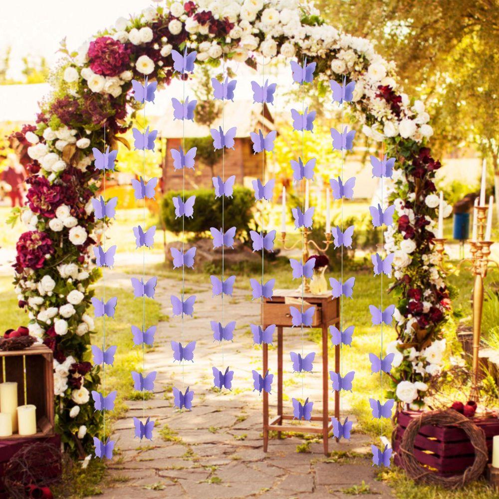 Vòng Hoa Giấy 3D Nhiều Màu Sắc 3M Dùng Trang Trí Phông Nền Tiệc Cưới