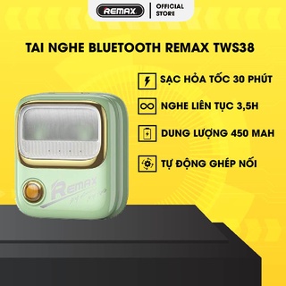 Tai Nghe Bluetooth Remax TWS-38 Sạc Nhanh 30 phút, Dung Lượng 150mAh, Ghép Nối Thông Minh