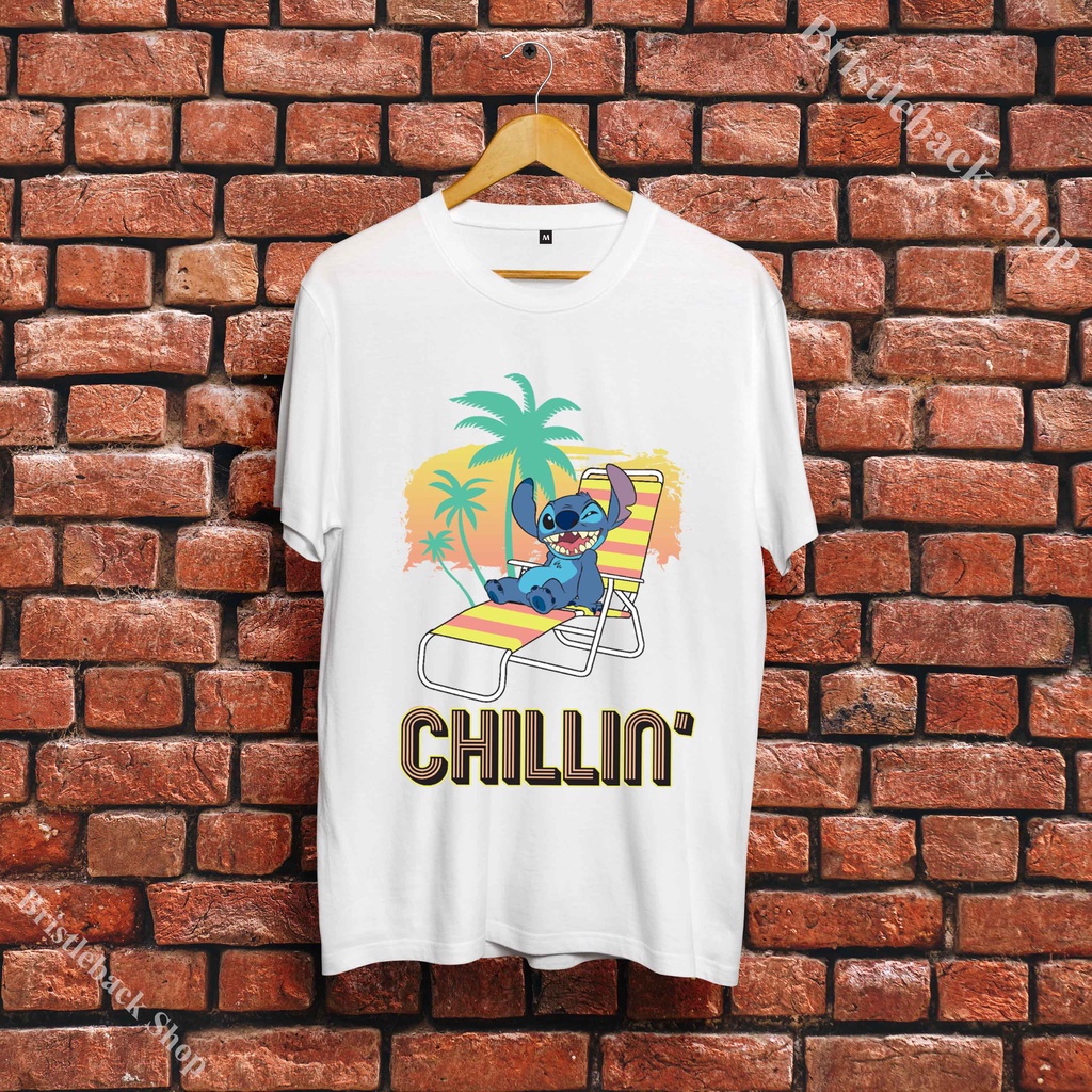 Áo Thun Lilo and Stitch trắng đẹp cực chất ngắn tay cute dễ thương J35LAS002