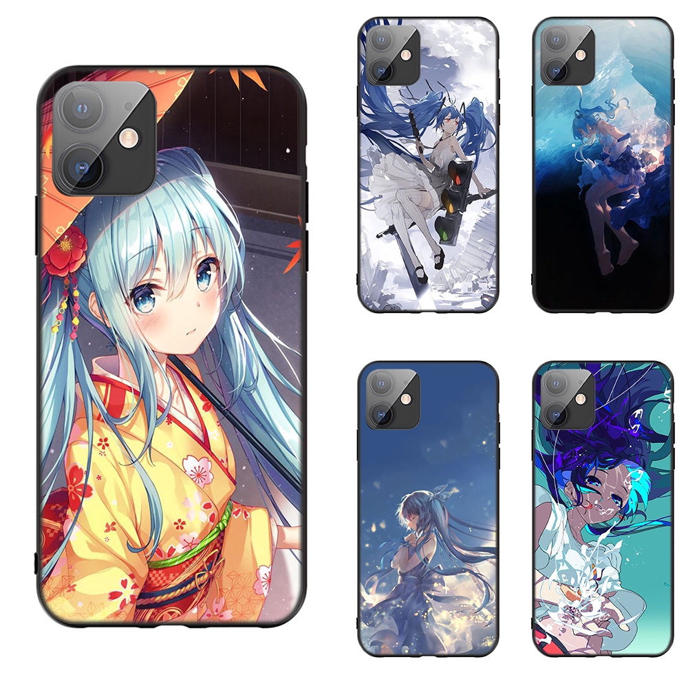 Ốp điện thoại mềm họa tiết hatsune miku thích hợp cho Iphone 5 5s Se 6 6S 7 8 Plus X XR Xs