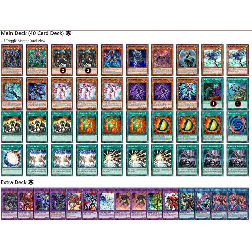 Bài YuGiOh - Bộ 54 lá bài Destiny Hero - Destiny Hero Deck - Card Game VN Giá Rẻ