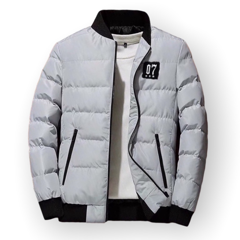 Áo Ấm Nam 3 Lớp Trần Bông, Áo Khoác Phao Mùa Đông Dày Mịn Thêu Logo 07 Phong Cách Trẻ Trung Năng Động NEW UNISEX
