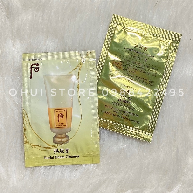 1 gói sữa rửa mặt Whoo vàng chứa nhân sâm 2ml
