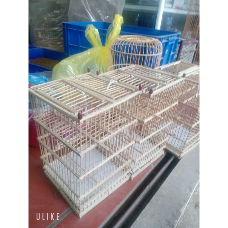 Lồng bẫy chim khuyên tre 2 cửa siêu nhạy