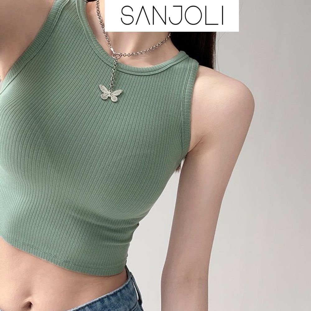 Áo Croptop Ba Lỗ SANJOLI AO008