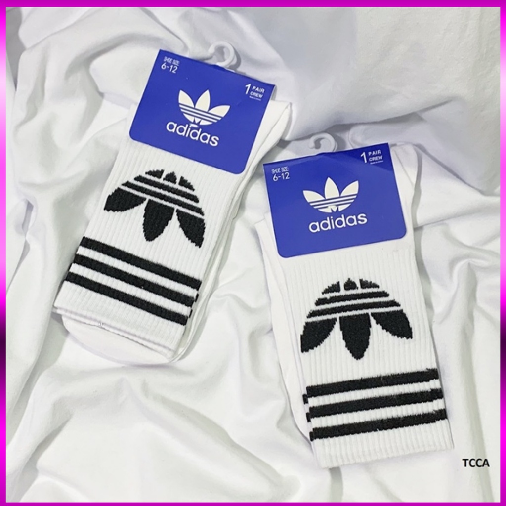 Tất thể thao cao cổ ADIDAS CAO CẤP 3 SỌC KẺ ⚠️HỖ TRỢ FREE SHIP DƠN TỪ 50K - HÀNG CHÍNH HÃNG XNK Cotton 96%