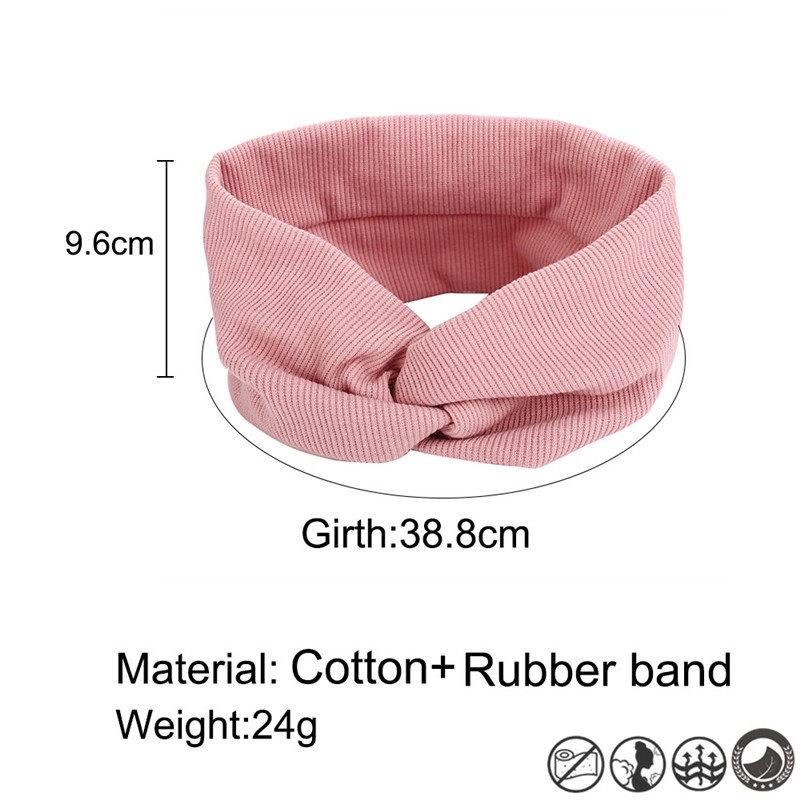 Băng đô AY dạng xoắn vải cotton co giãn thời trang cho nữ