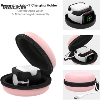 Hộp lưu trữ WALKIE phù hợp cho Apple Watch Series 7 / 6 / 5 / 4 / 3 / 2 / 1 / SE, Túi du lịch bảo vệ di động Fit iWatch 38mm 40mm 41mm 42mm 44mm 45mm, Vỏ sạc Airpods Pro / 2 / 1 Dock